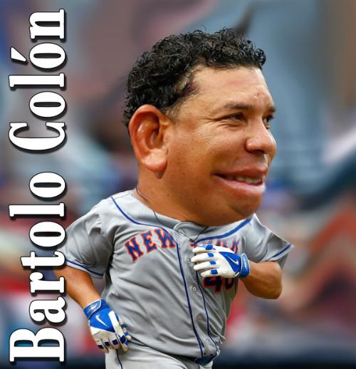 Caricaturización del pelotero dominicano Bartolo Colón