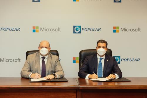 Popular y Microsoft impulsarán la transformación digital de clientes pymes y emprendedores