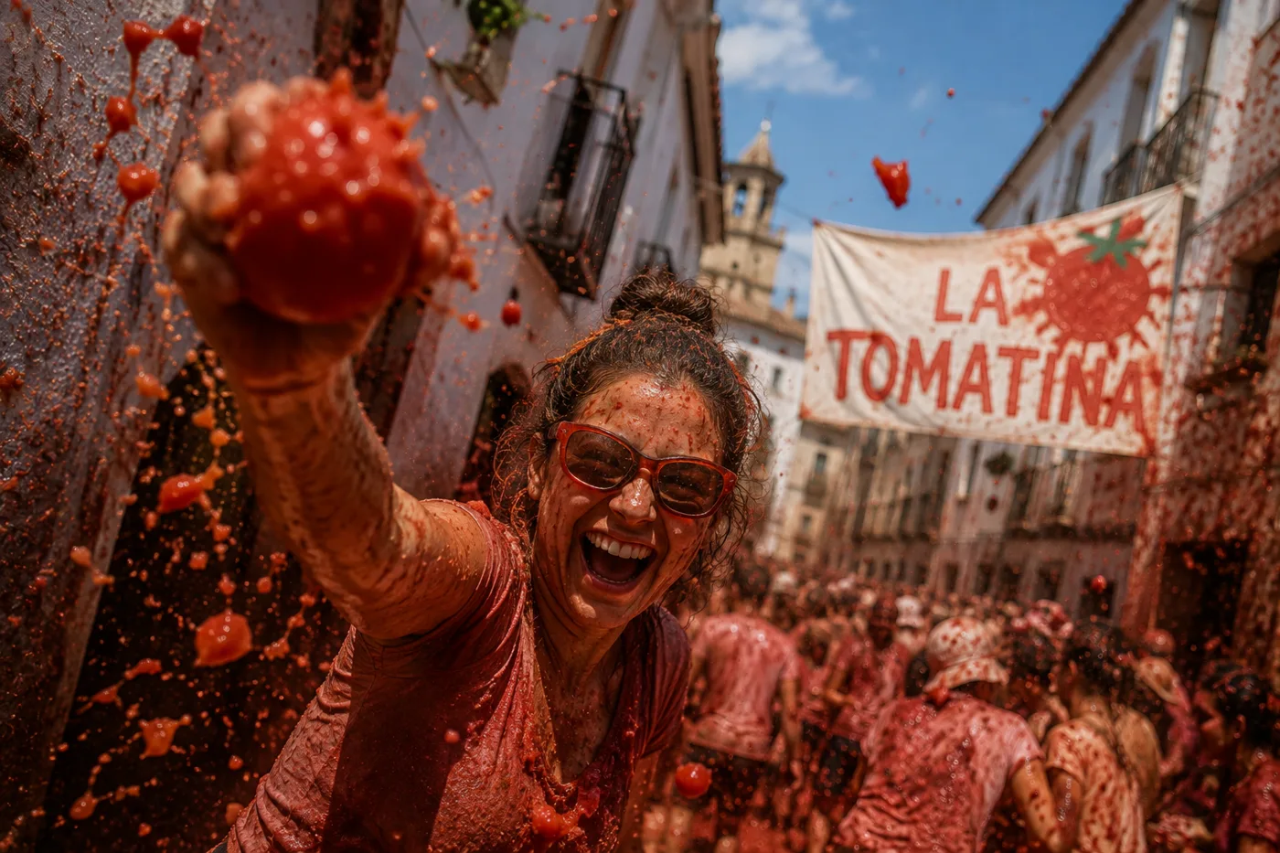 165 toneladas de tomates y una hora de caos: el pueblo español donde pagar para que te den un “tomatazo” es tradición