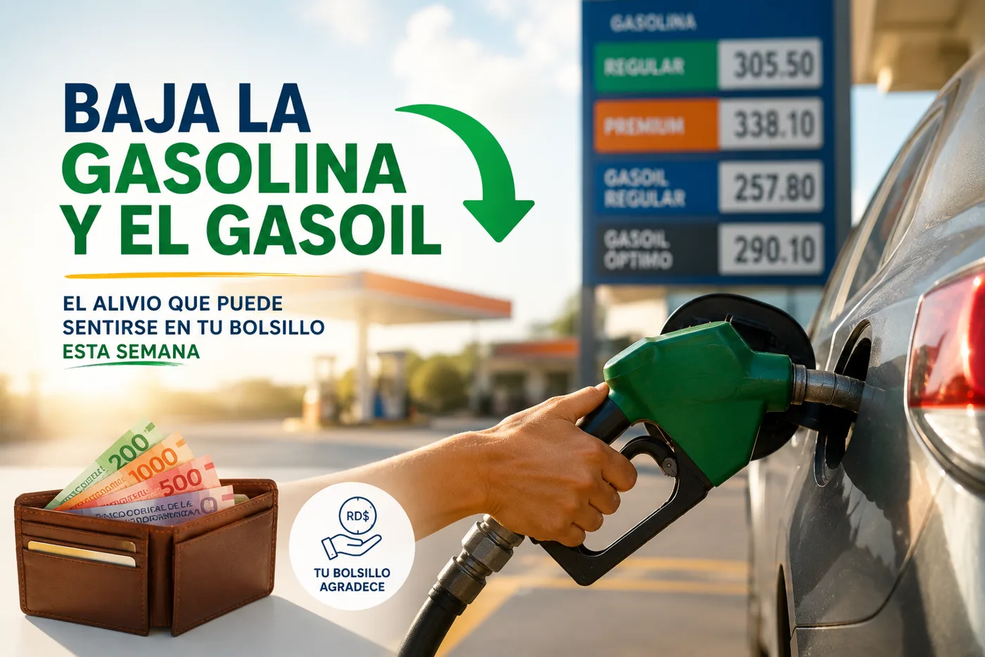 Baja la gasolina y el gasoil: el alivio que puede sentirse en tu bolsillo esta semana