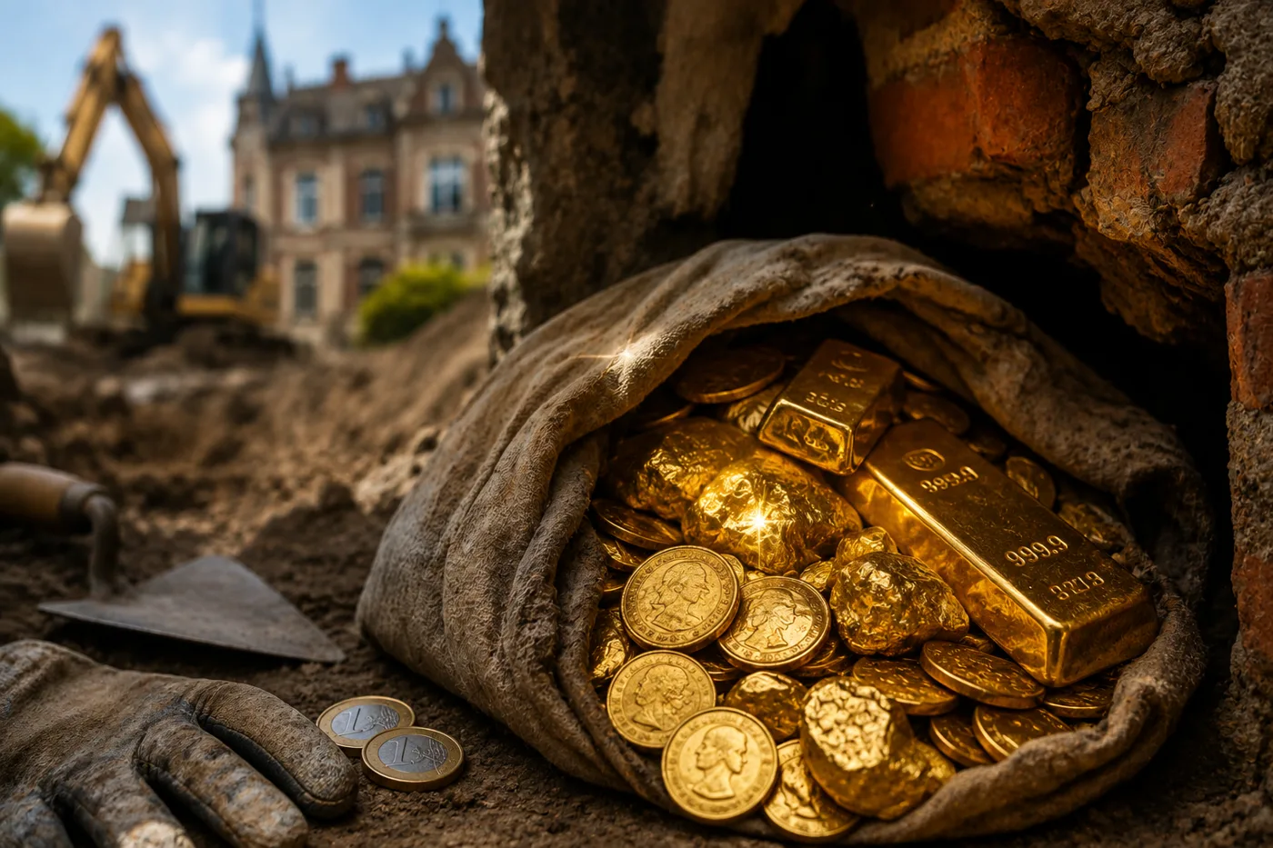 Creían que eran monedas de un euro: cavaron un poco más y apareció un tesoro de €9 millones