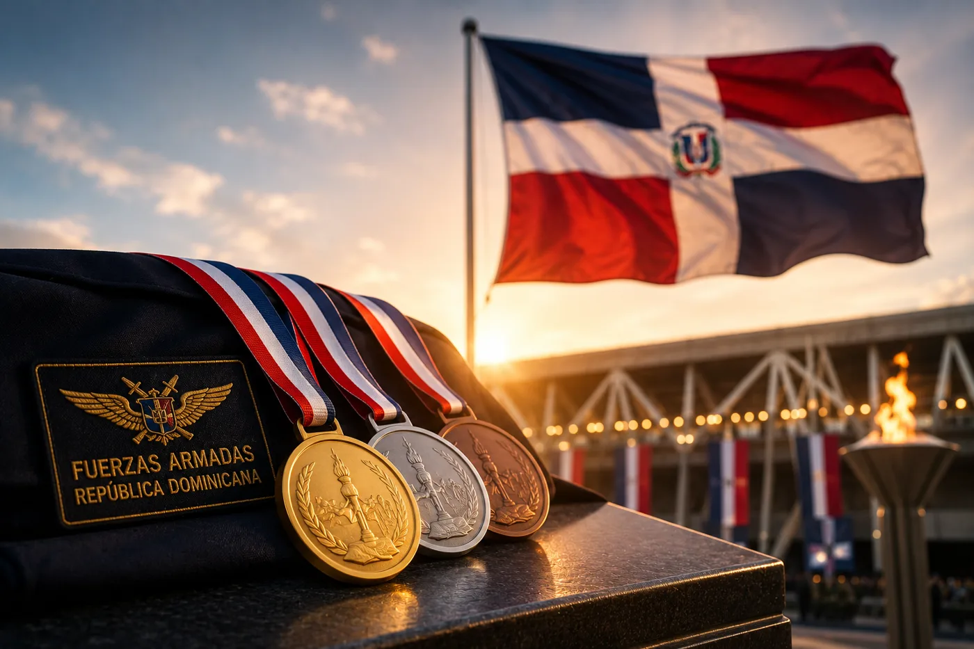 Del uniforme al podio: MIDE condecora a los atletas militares que llevaron la bandera de RD a Santo Domingo 2026