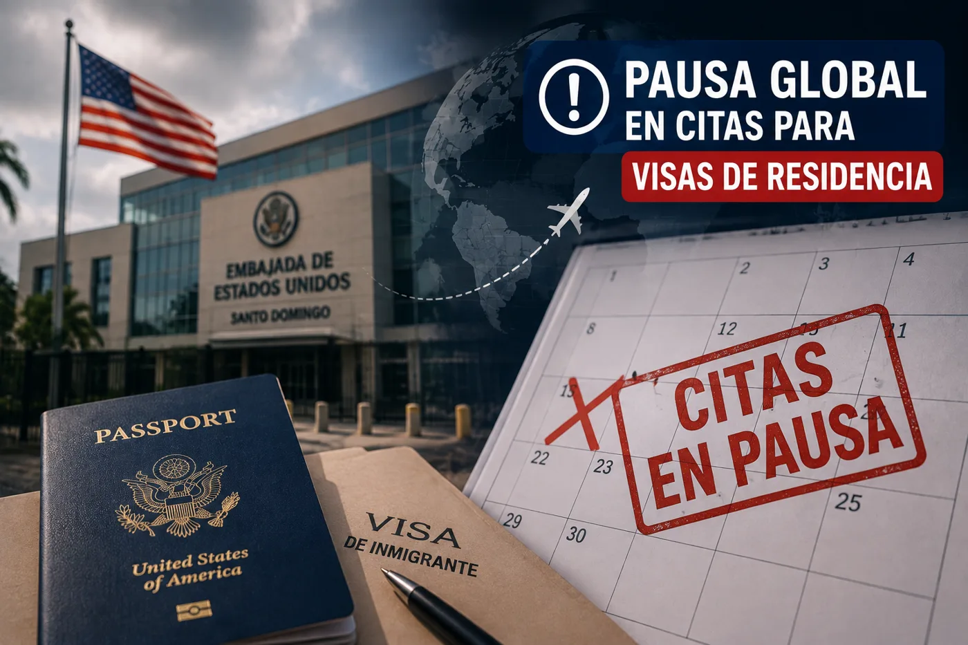 EE.UU. pone en pausa las citas para visas de residencia en todo el mundo: la medida también alcanza a los dominicanos