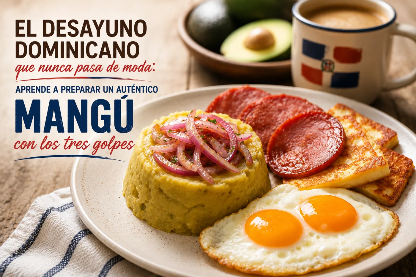 El desayuno dominicano que nunca pasa de moda: aprende a preparar un auténtico mangú con los tres golpes