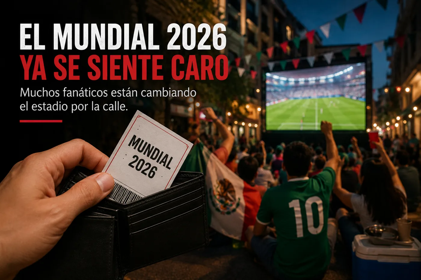 El Mundial 2026 ya se siente caro: muchos fanáticos están cambiando el estadio por la calle