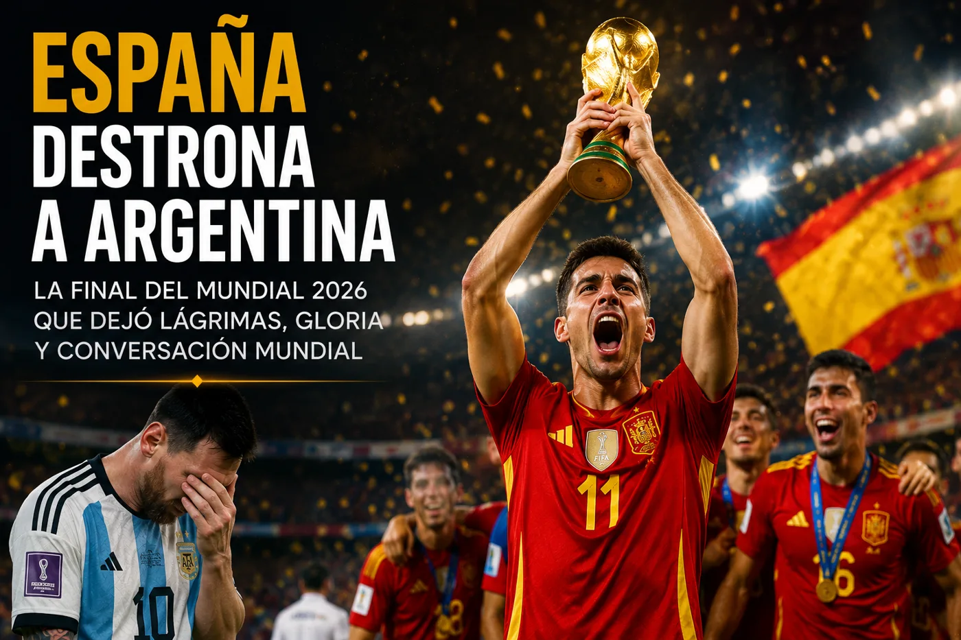 España destrona a Argentina: la final del Mundial 2026 que dejó lágrimas, gloria y conversación mundial