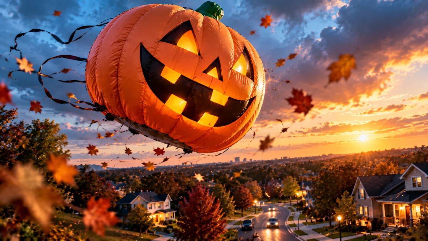 ¡Halloween salió volando! Una calabaza gigante se escapa y termina dando un paseo inesperado por Carolina del Norte