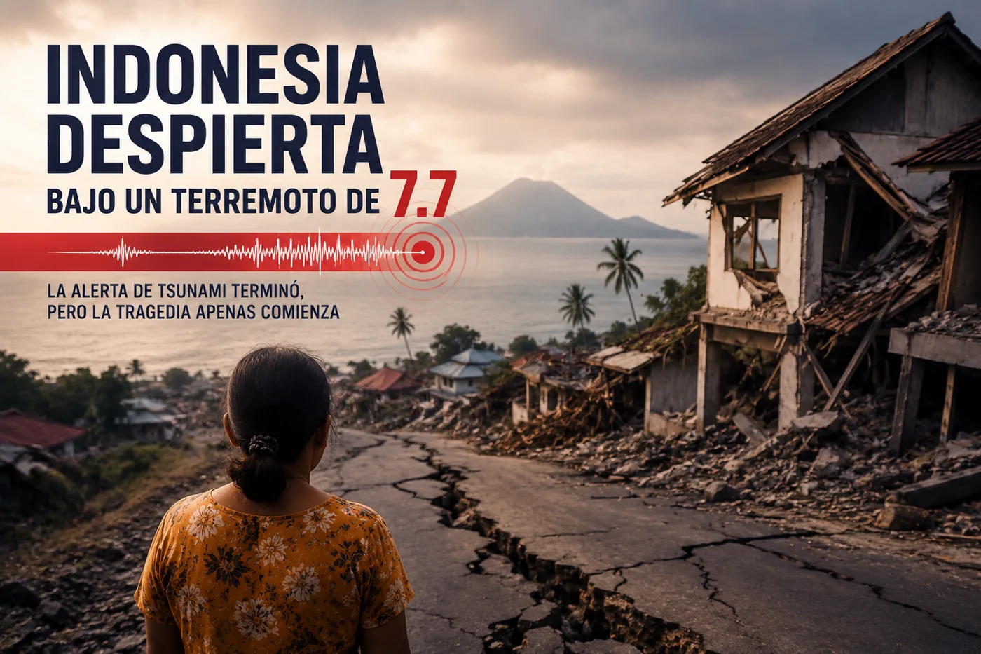 Indonesia despierta bajo un terremoto de 7.7: la alerta de tsunami terminó, pero la tragedia apenas comienza