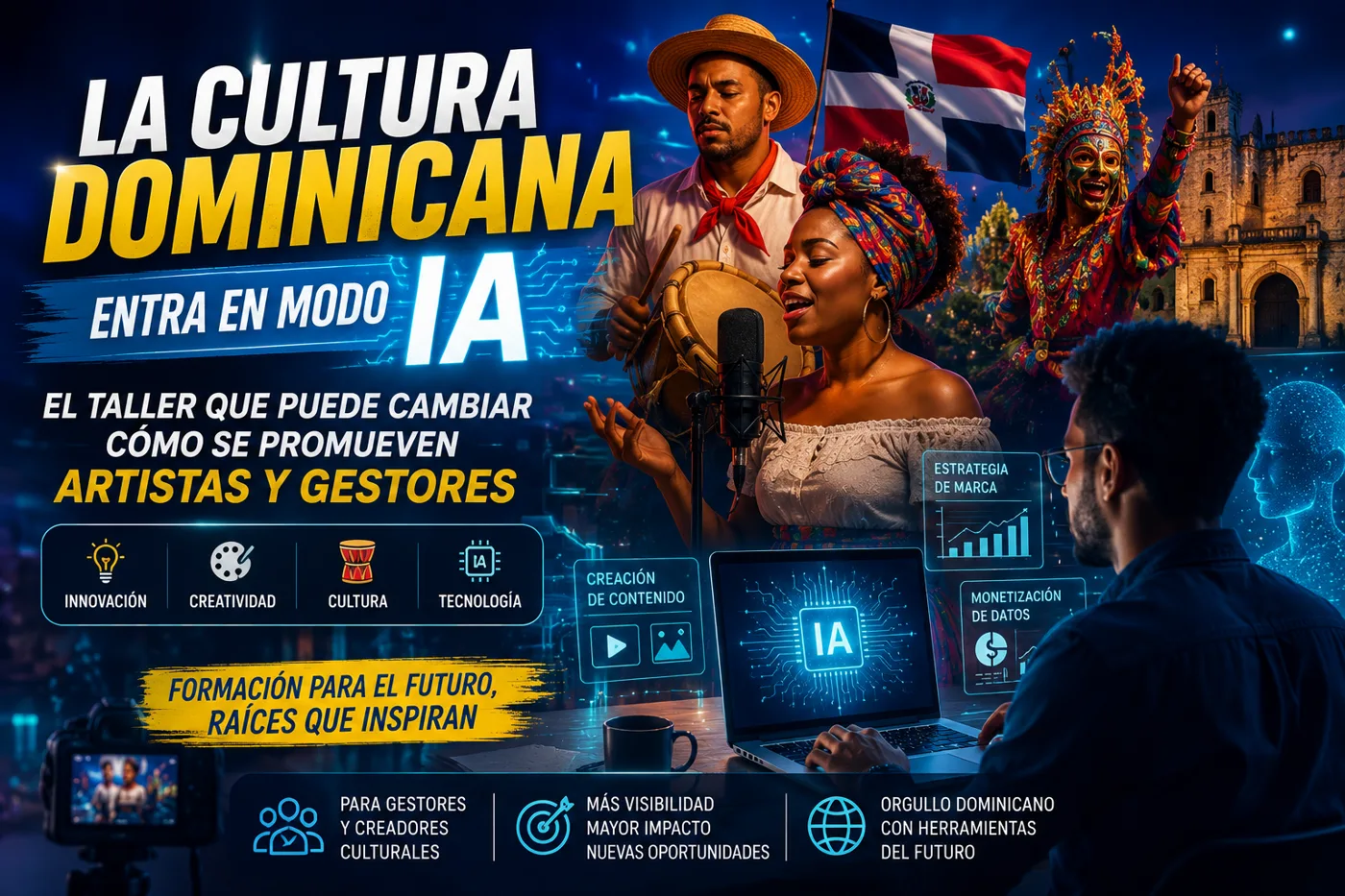 La cultura dominicana entra en modo IA: el taller que puede cambiar cómo se promueven artistas y gestores