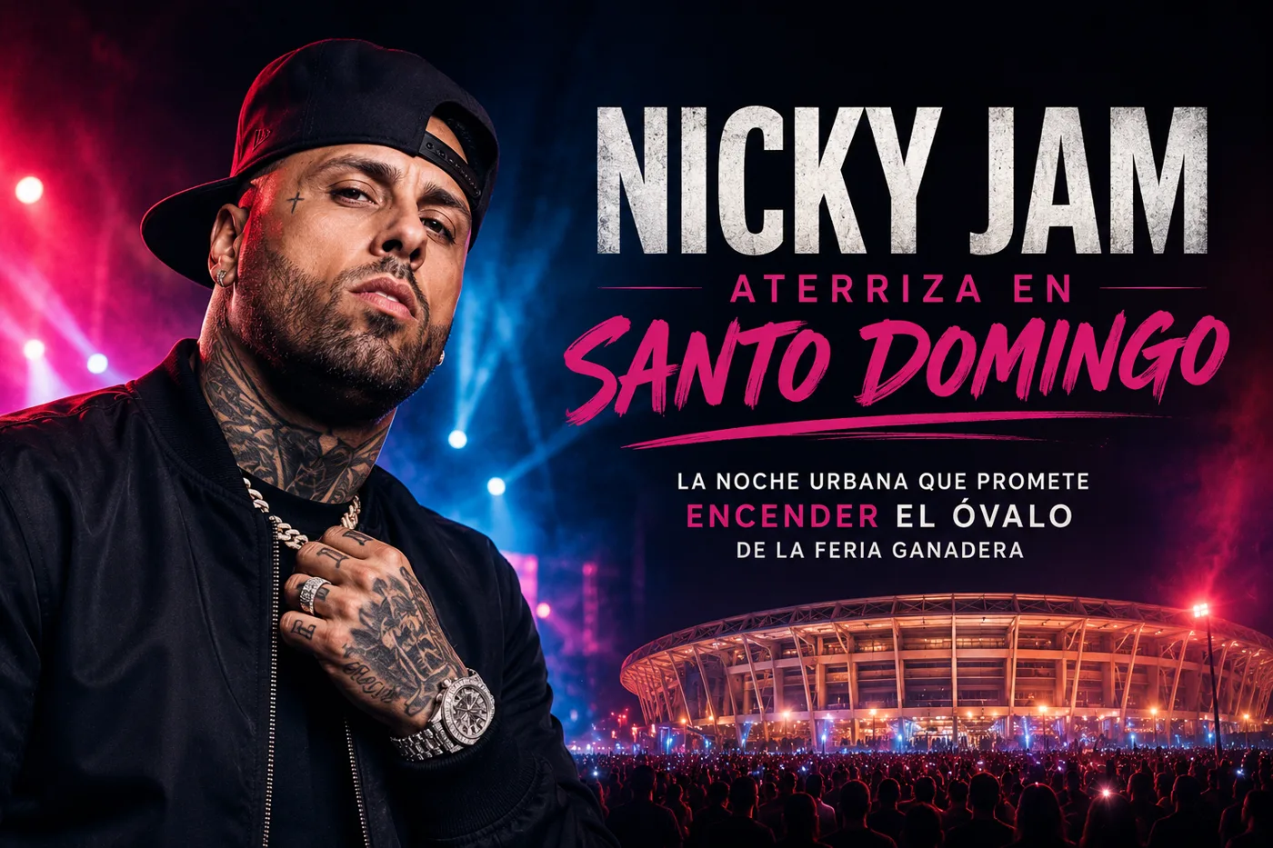 Nicky Jam aterriza en Santo Domingo: la noche urbana que promete encender el Óvalo de la Feria Ganadera