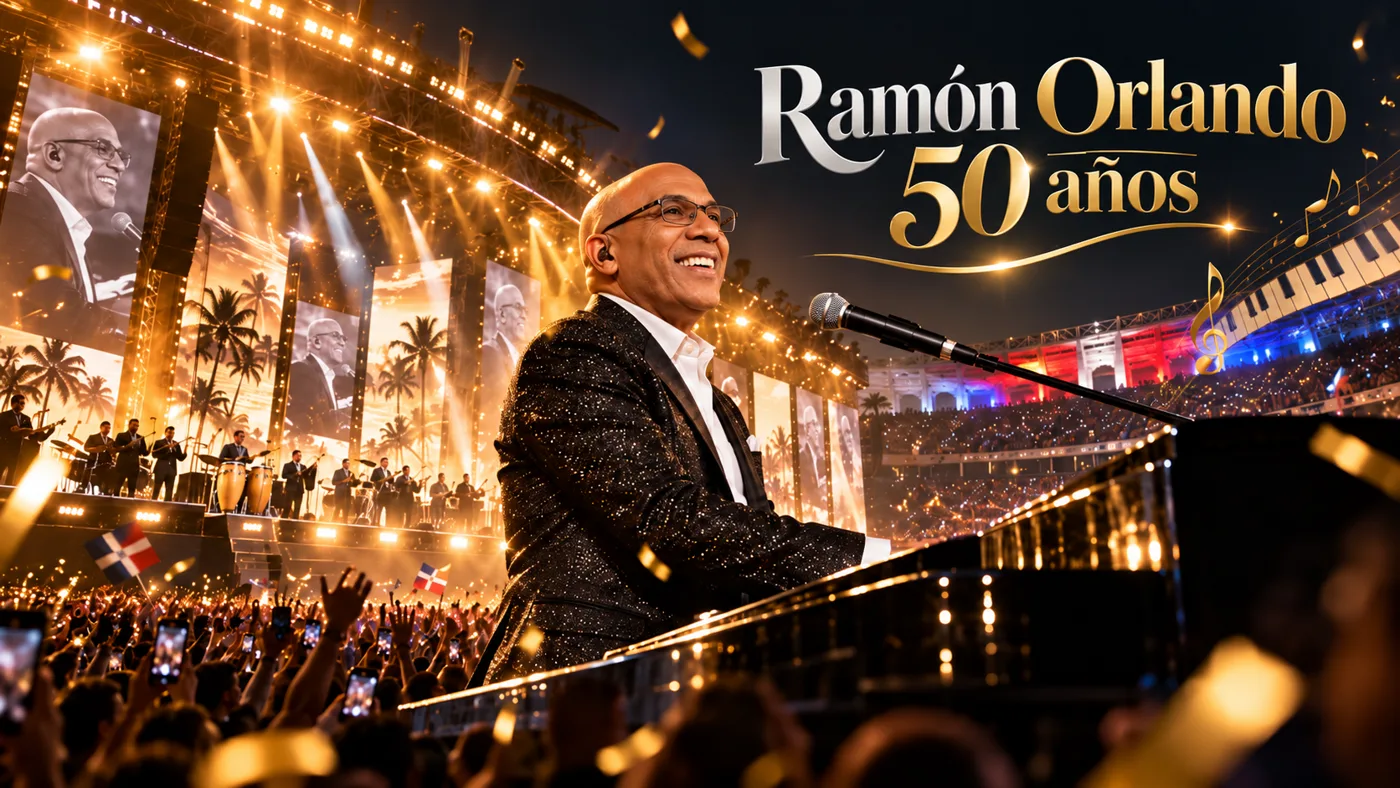 Ocho horas, 90 canciones y un Olímpico de pie: Ramón Orlando convirtió sus 50 años en una fiesta de la música dominicana