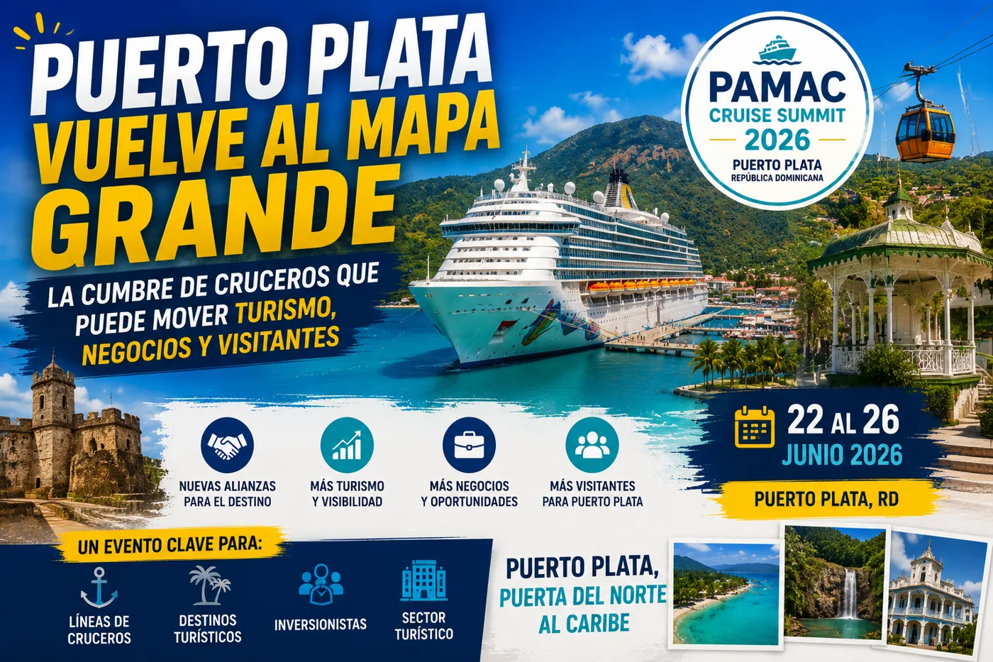 Puerto Plata vuelve al mapa grande: la cumbre de cruceros que puede mover turismo, negocios y visitantes