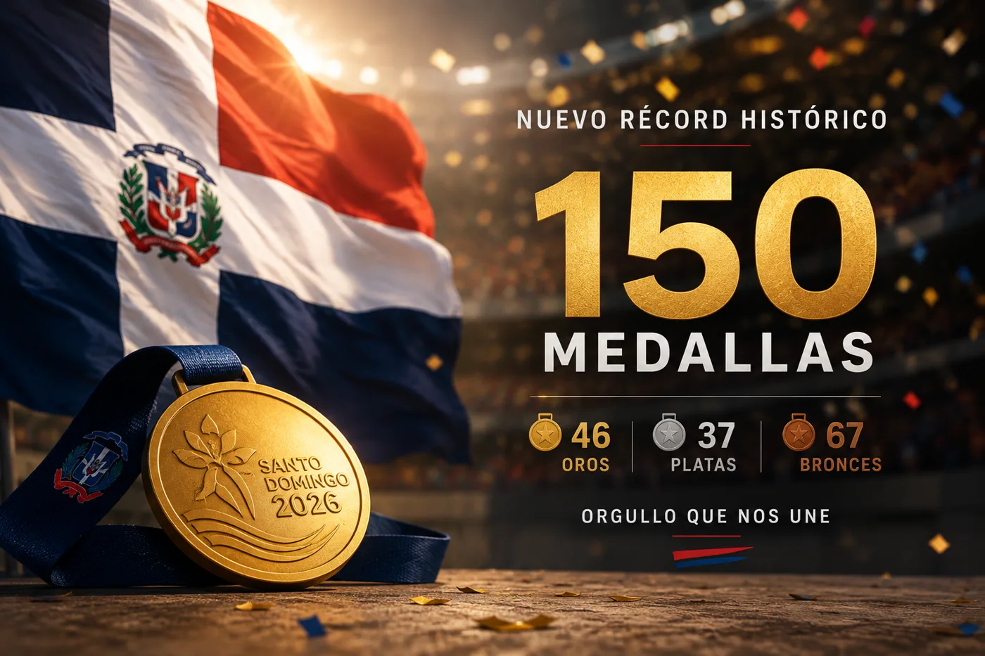 RD rompe su techo histórico: 150 medallas y récord de 46 oros