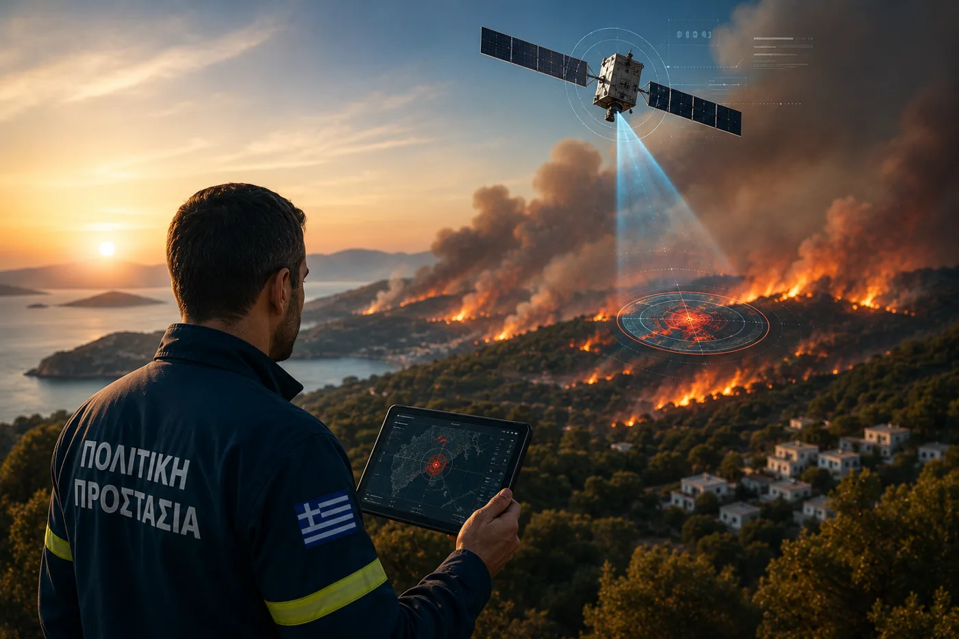 Satélites contra incendios: Grecia prueba una tecnología que podría cambiar la forma de enfrentar desastres