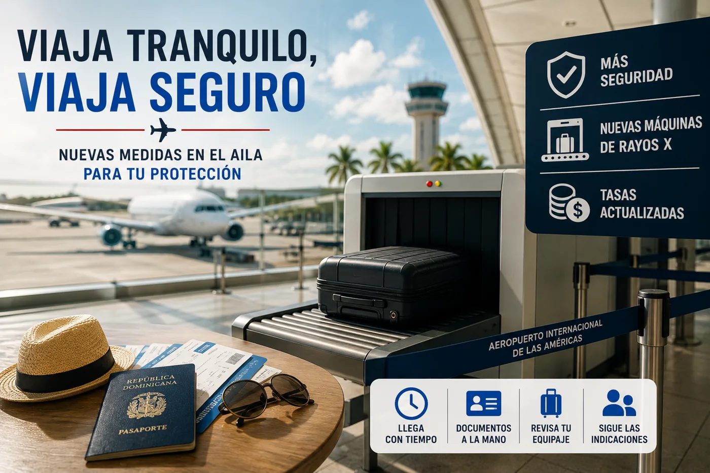 Si vas a viajar por el AILA, prepárate: más seguridad, nuevas máquinas y tasas actualizadas en aeropuertos
