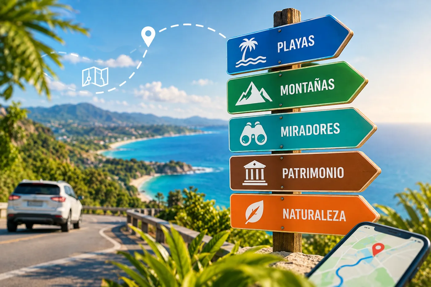 ¿Te has perdido buscando un balneario o mirador? RD invertirá RD$1,200 millones para señalizar 213 destinos turísticos