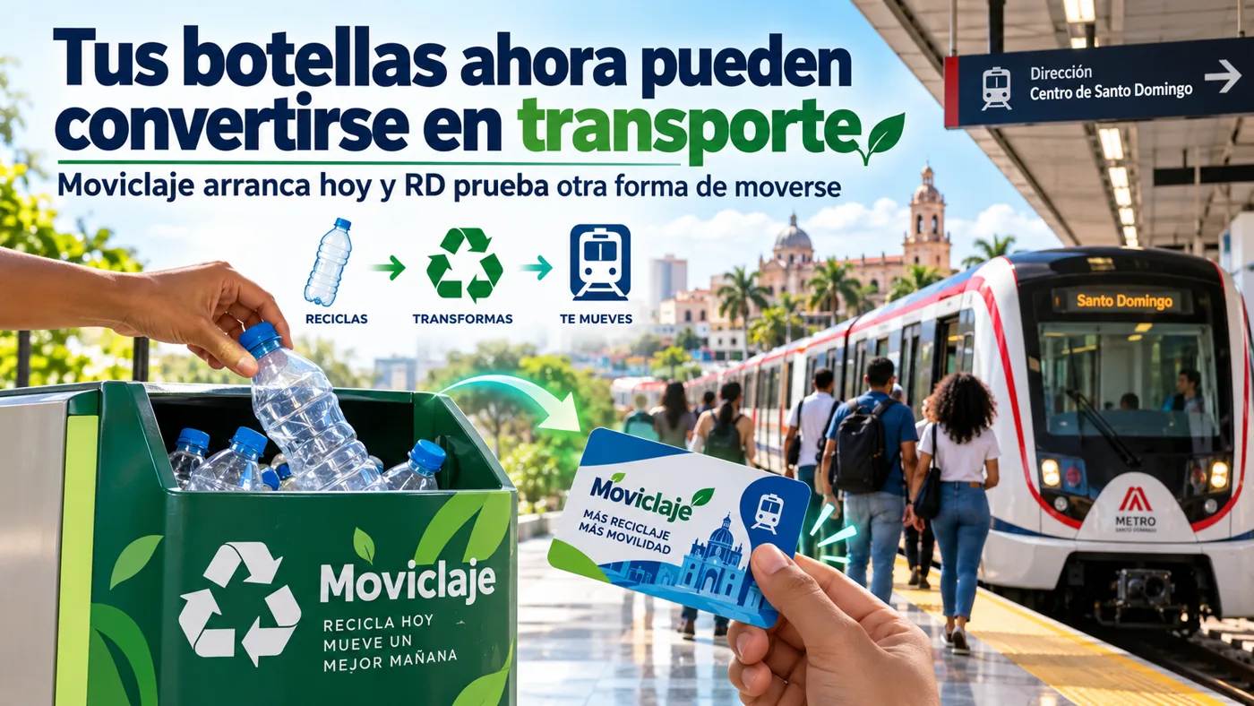 Tus botellas ahora pueden convertirse en transporte: Moviclaje arranca hoy y RD prueba otra forma de moverse