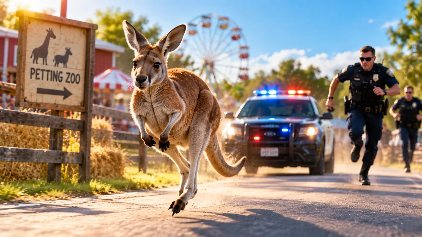 Un canguro se escapa de un zoológico infantil y pone a la policía de Missouri a dar saltos