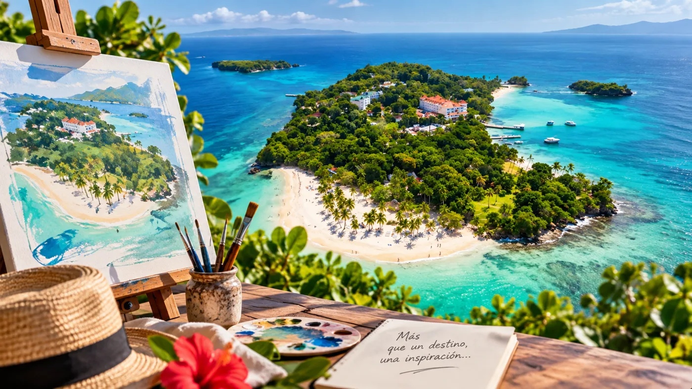 Una isla de Samaná se convierte en taller de arte: Cayo Levantado estrena una residencia inspirada en ballenas, mar y cultura dominicana